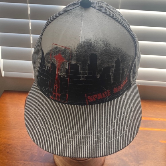 Seattle Space Needle Other - Seattle Skyline Gray & White Strip Space Needle Cap